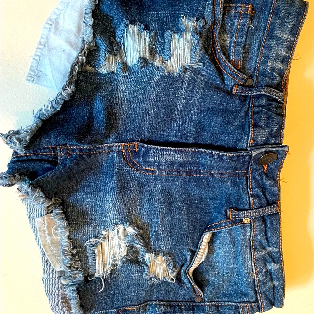 Ripped Jean Shorts